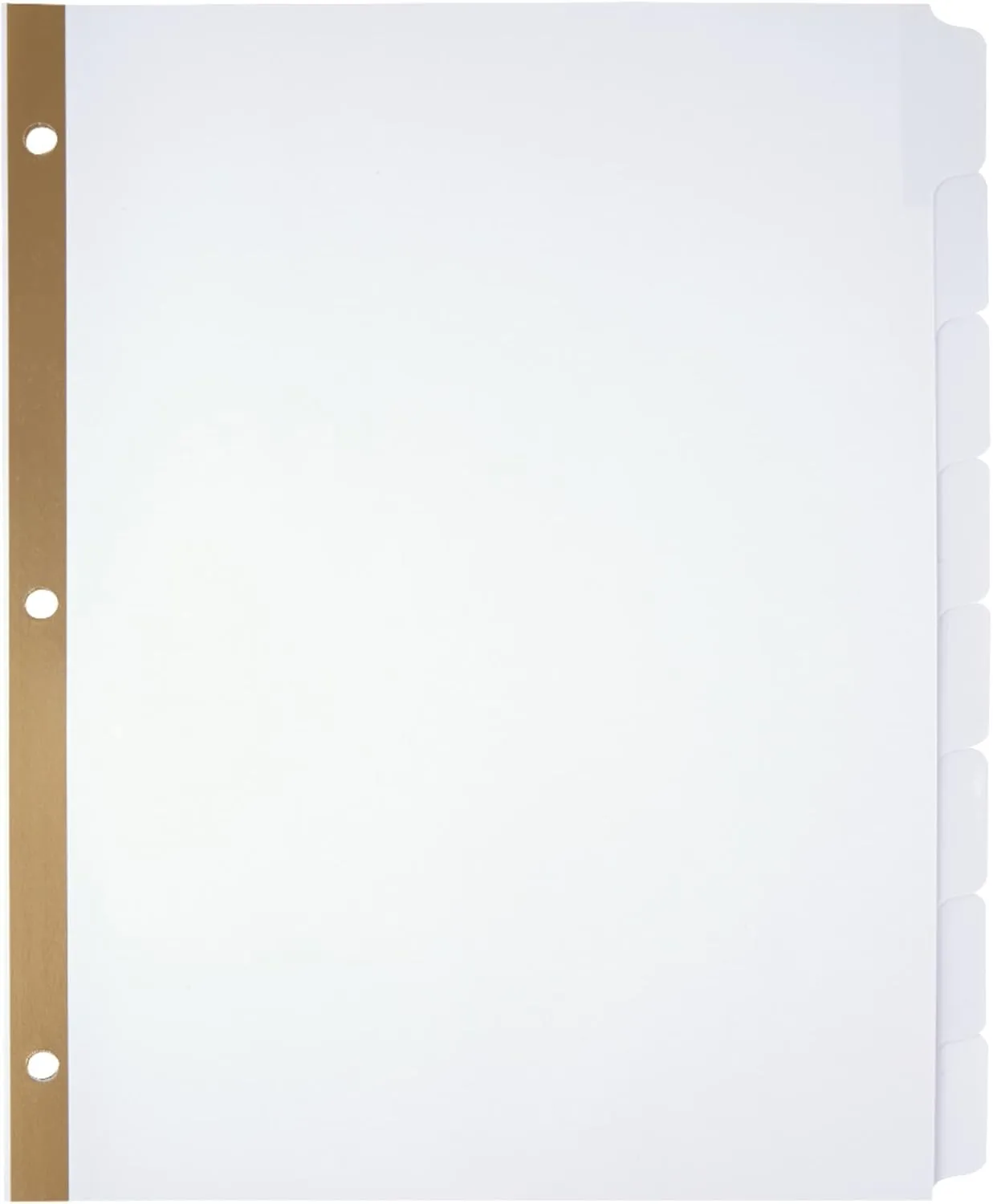 Office Depot Brand Erasable Big Tab Dividers, 8-Tab, White, Pack Of 2 Sets
