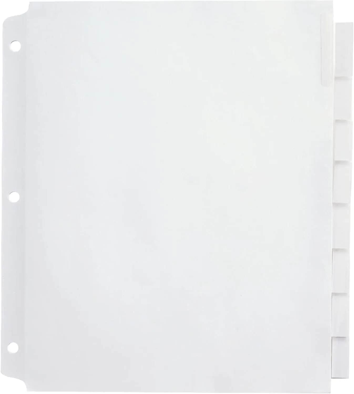 Office Depot Insertable Extra-Wide Dividers with Big Tabs, Clear, 8-Tab, OD14796