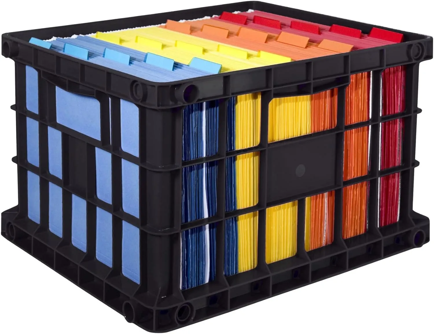 Office Depot® Brand Letter/Legal File Crate, Medium Size, Black