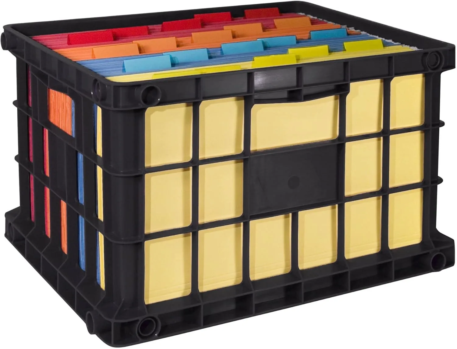 Office Depot® Brand Letter/Legal File Crate, Medium Size, Black