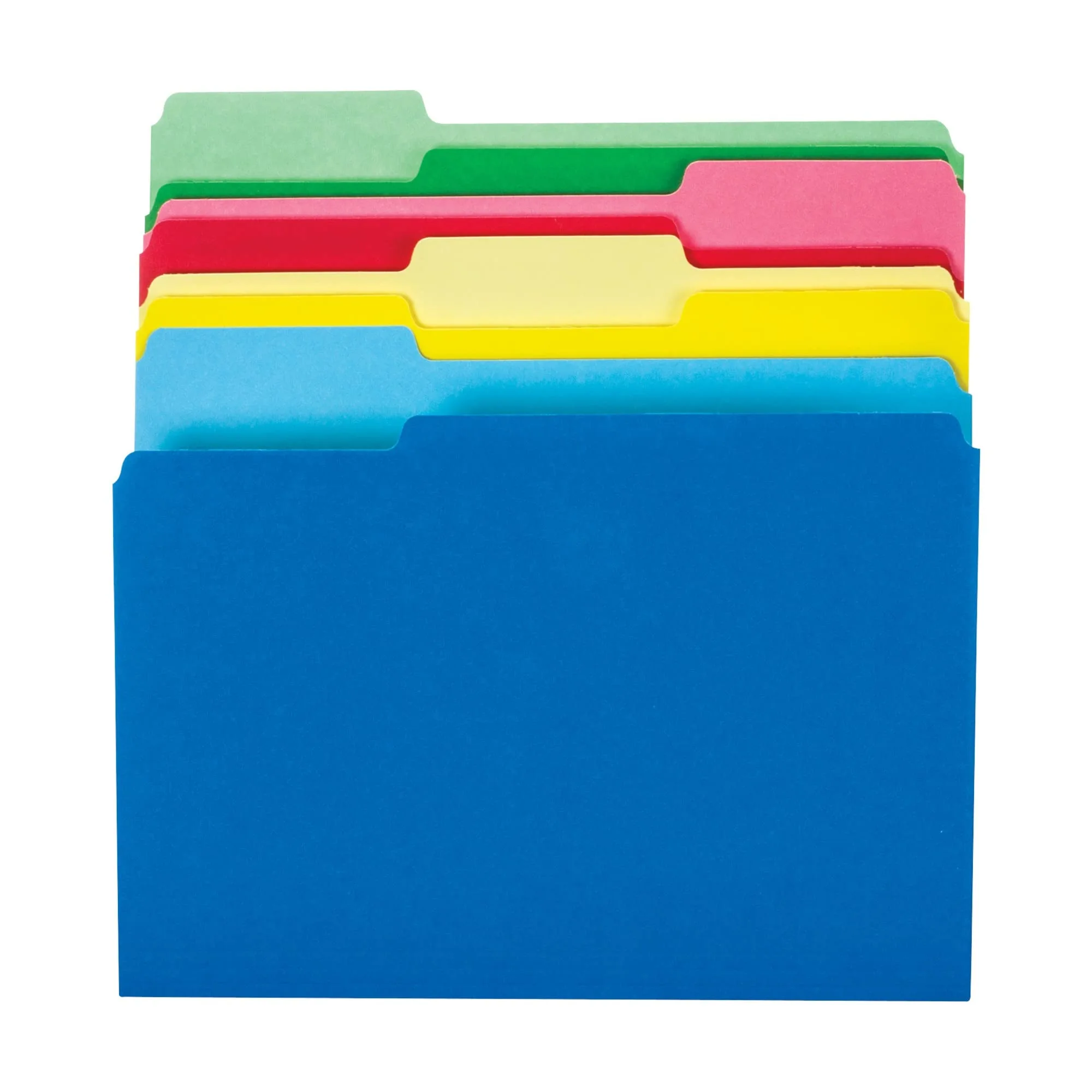 Office Depot Brand File Folders, Letter Size, 1/3 Cut, Assorted Colors, Pack Of 24