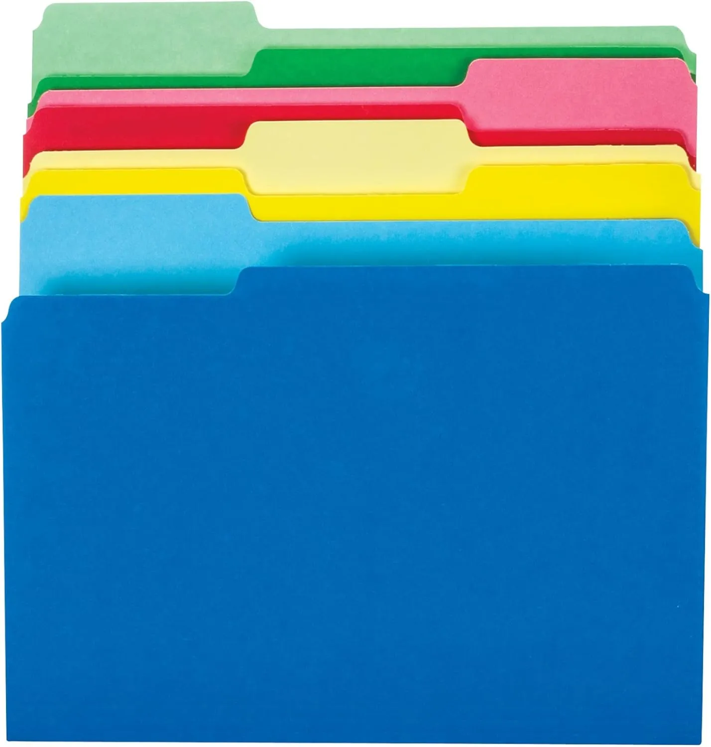 Office Depot Brand File Folders, Letter Size, 1/3 Cut, Assorted Colors, Pack Of 24