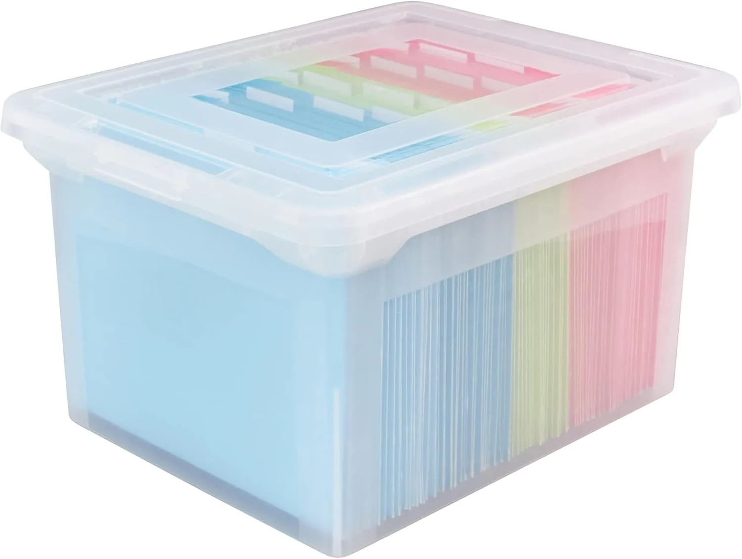 Office Depot® Brand Letter And Legal File Tote, 18"L x 14 1/4"W x 10 7/8"H, Clear