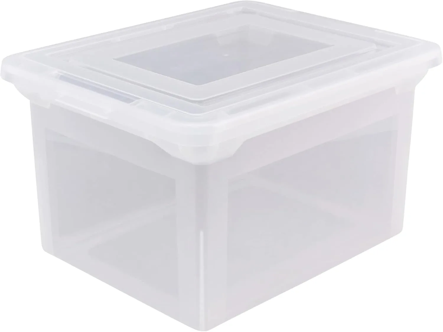 Office Depot® Brand Letter And Legal File Tote, 18"L x 14 1/4"W x 10 7/8"H, Clear