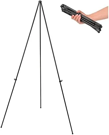 Office Depot Brand Full-Size Instant Display Easel With Carrying Case, Black