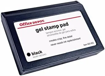 Office Depot Gel Stamp Pad, 3 1/4in x 4 5/8in, Black