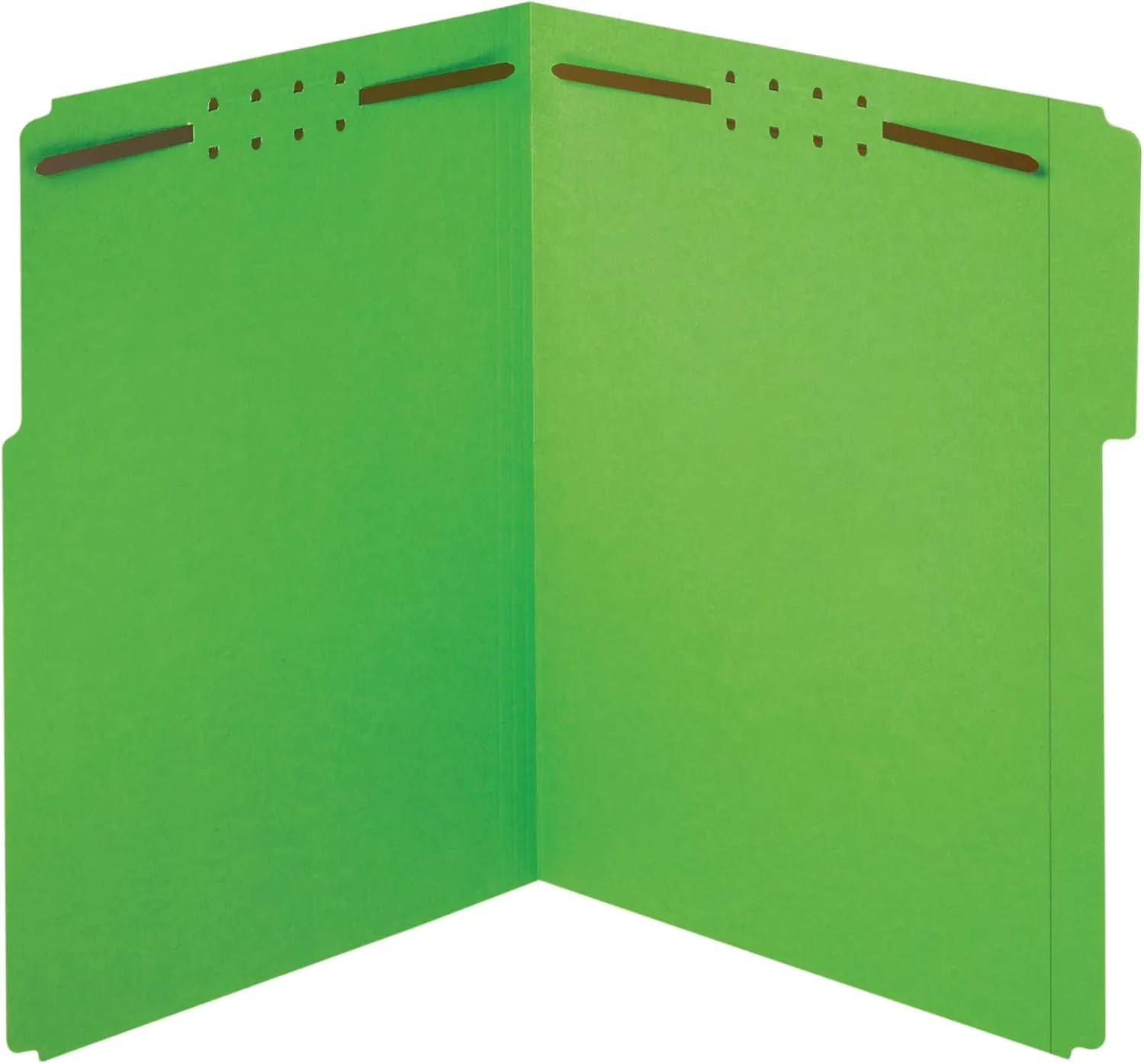 Office Depot Color Fastener File Folders, Letter Size, Green, Pack of 50, OD22140GW