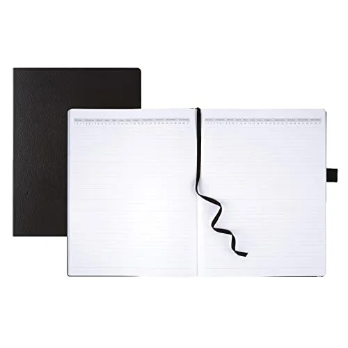 Office Depot® Brand Premium Hardcover Business Journal, 8 1/2" x 11", Narrow Ruled, 192 Pages (96 Sheets), Black