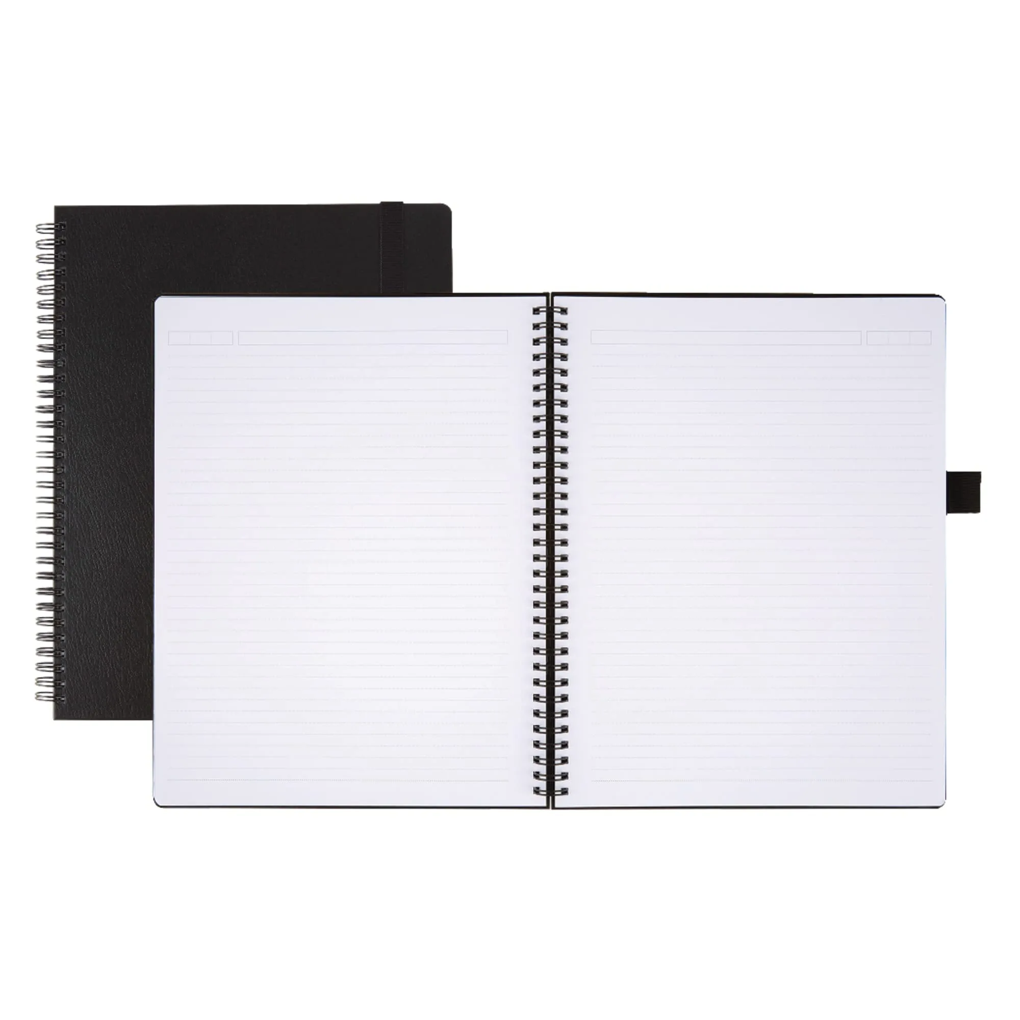 Office Depot® Brand Hard Cover Premium Business Notebook, 8 1/2" x 11", 1 Subject, Narrow Ruled, 120 Pages (60 Sheets), Black