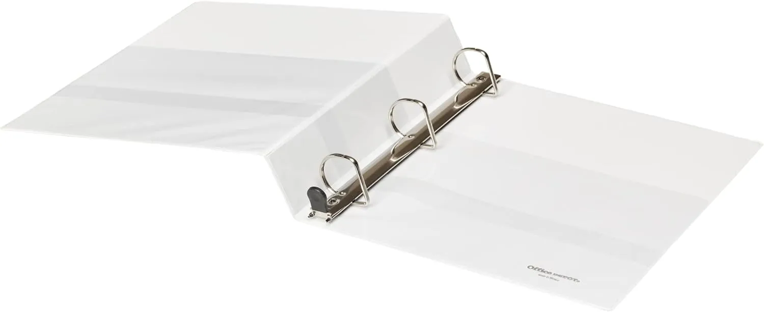 Office Depot Brand Heavy-Duty View 3-Ring Binder, 1 1/2" D-Rings, 49% Recycled, White