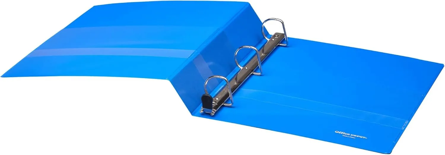 Office Depot® Brand Heavy-Duty Easy Open® D-Ring View Binder, 1 1/2" Rings, 54% Recycled, Blue