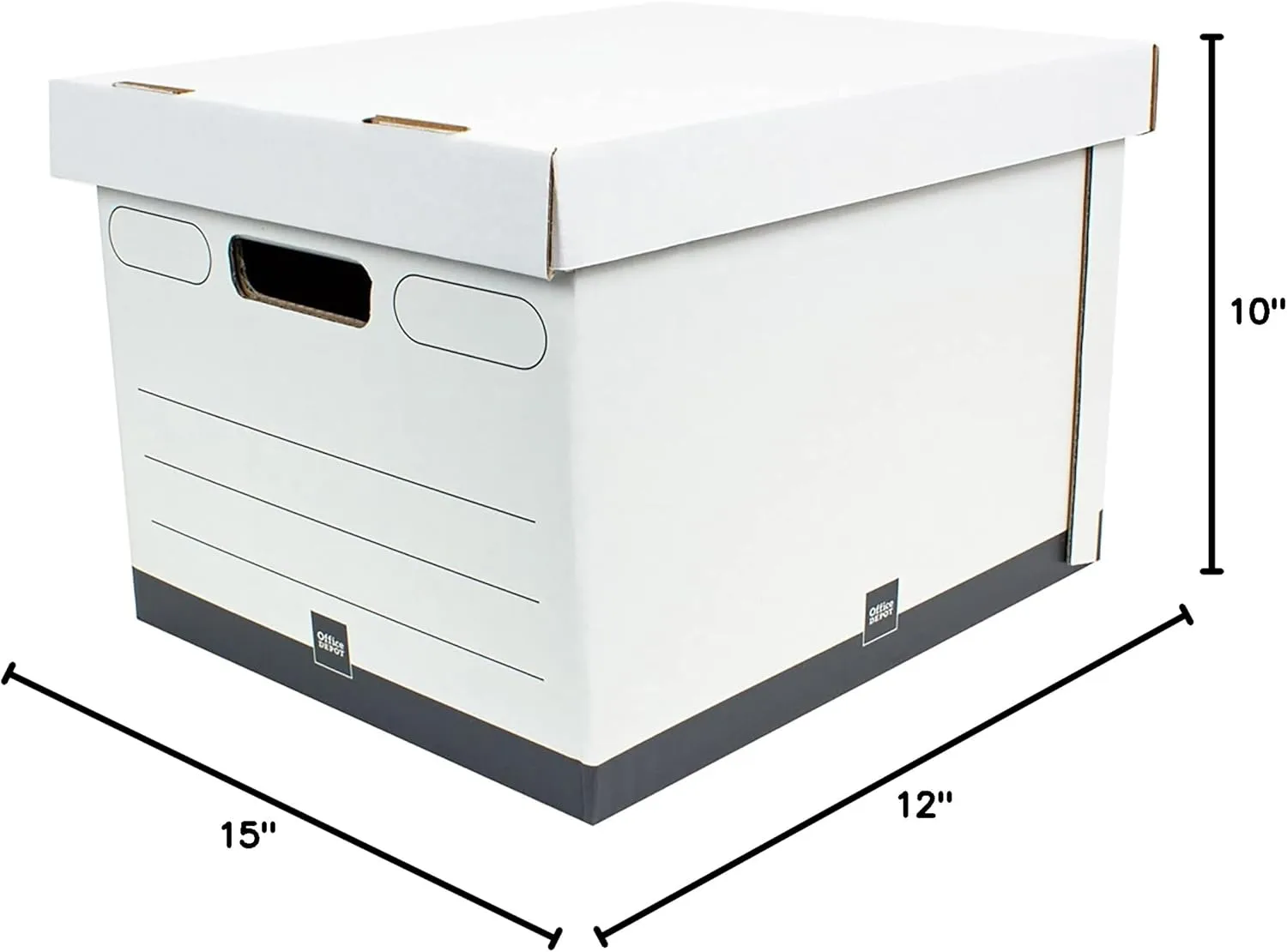 Office Depot® Brand Heavy-Duty Quick Set Up Storage Boxes, Letter/Legal, 15" x 12" x 10", Pack of 5