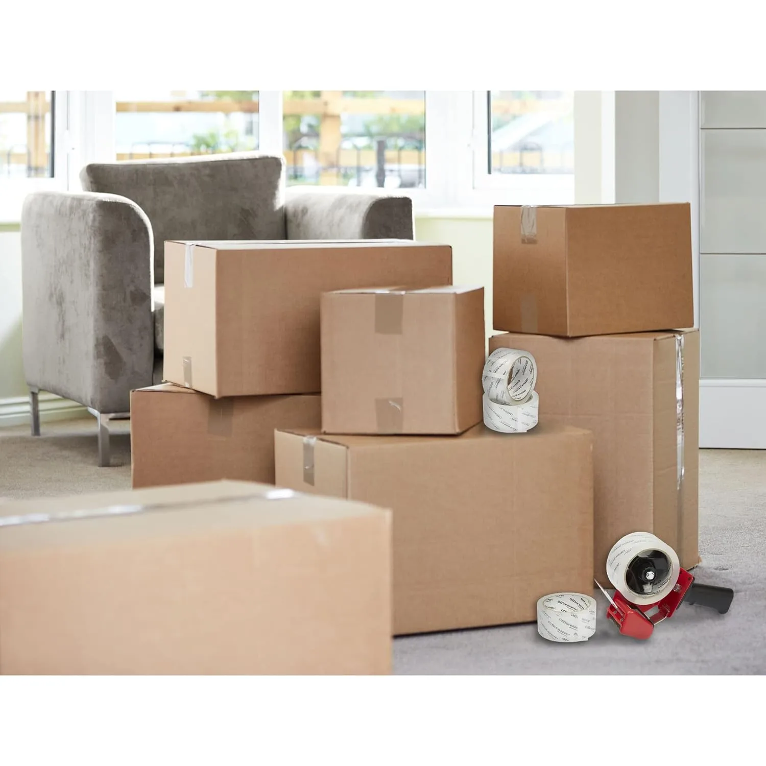 Office Depot® Brand Heavy Duty Shipping Packing Tape, 1.89" x 54.6 Yd, Crystal Clear, Pack Of 18 Rolls