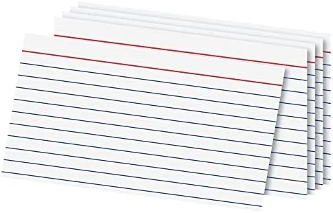 Office Depot Index Cards, 3in. x 5in., Ruled, White, 100, OD40153