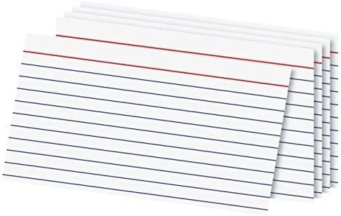 Office Depot Index Cards, 3in. x 5in., Ruled, White, 100, OD40153