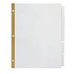 Office Depot Brand Insertable Dividers with Big Tabs, White, Clear Tabs, 5-Tab