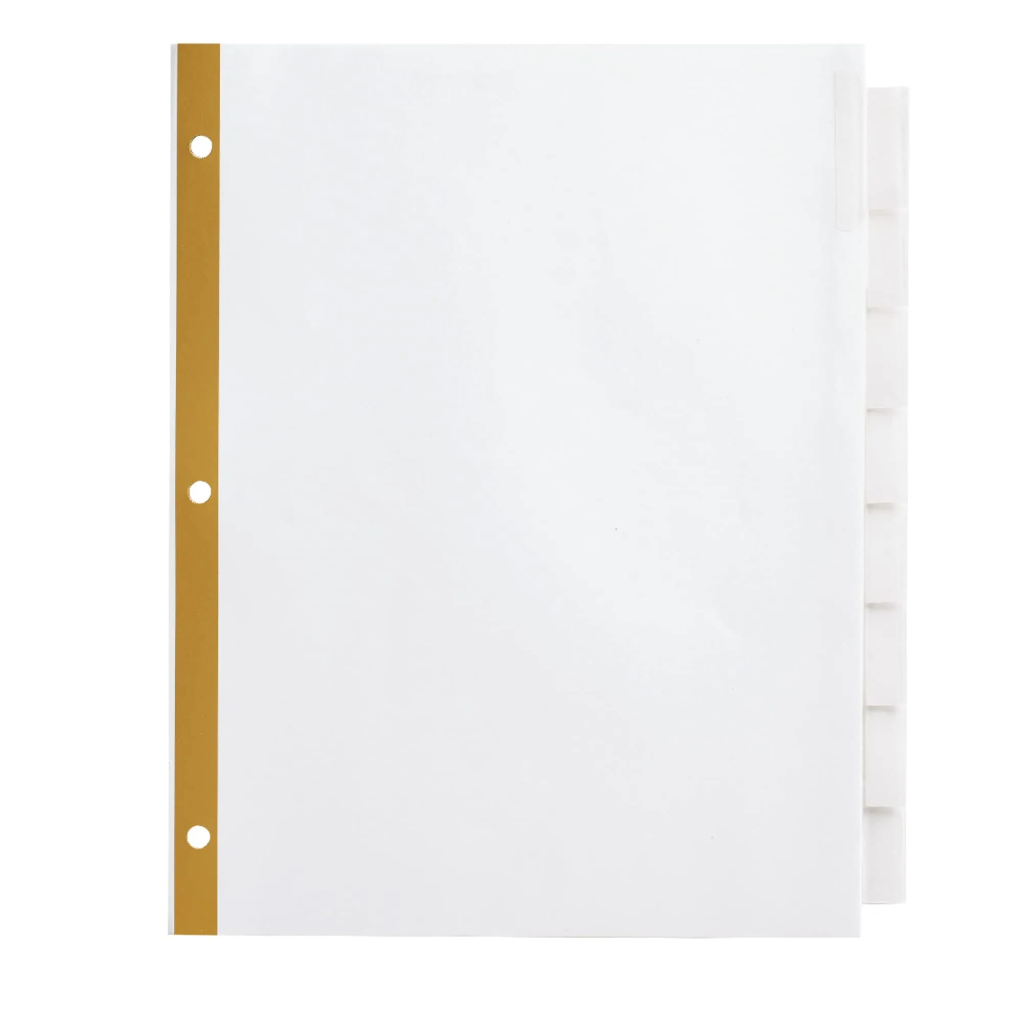 Office Depot Brand Insertable Dividers with Big Tabs, White, Clear Tabs, Set of 8