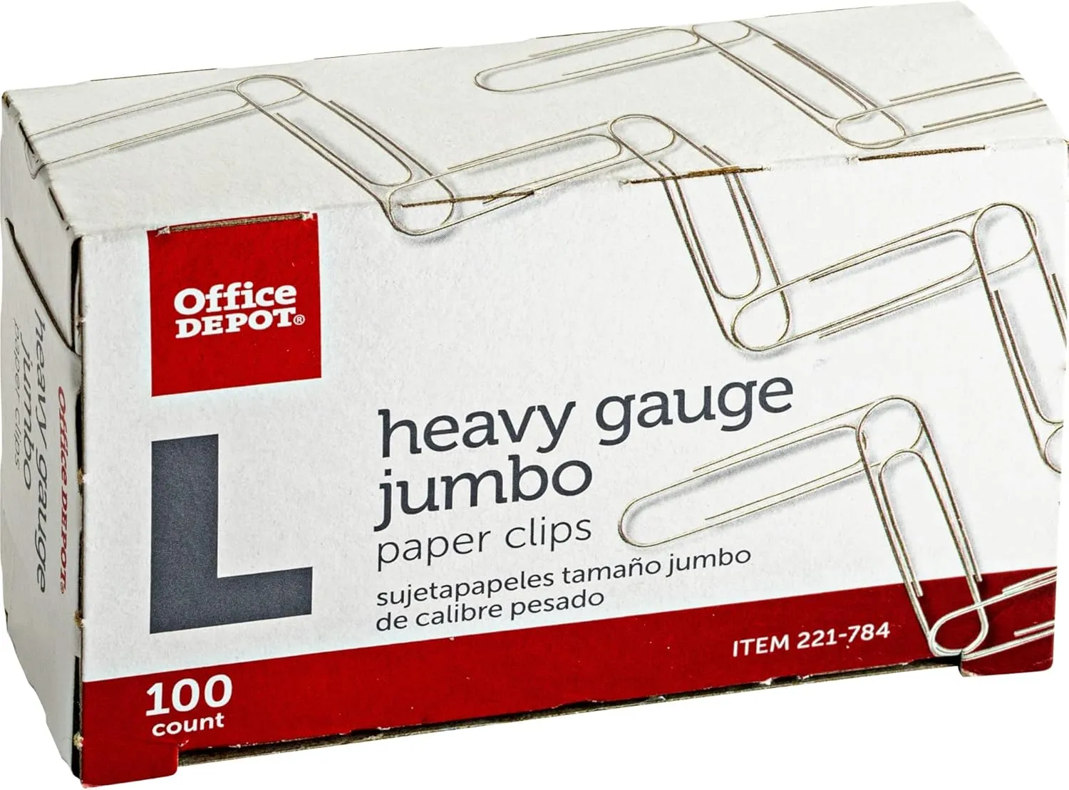 Office Depot Brand Paper Clips, 500 Total, Jumbo, Silver, 100 Per Box, Pack Of 5 Boxes