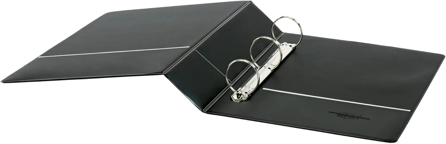 Office Depot Brand Durable Legal-Size Reference 3-Ring Binder, 2in Round Rings, 41% Recycled, Black