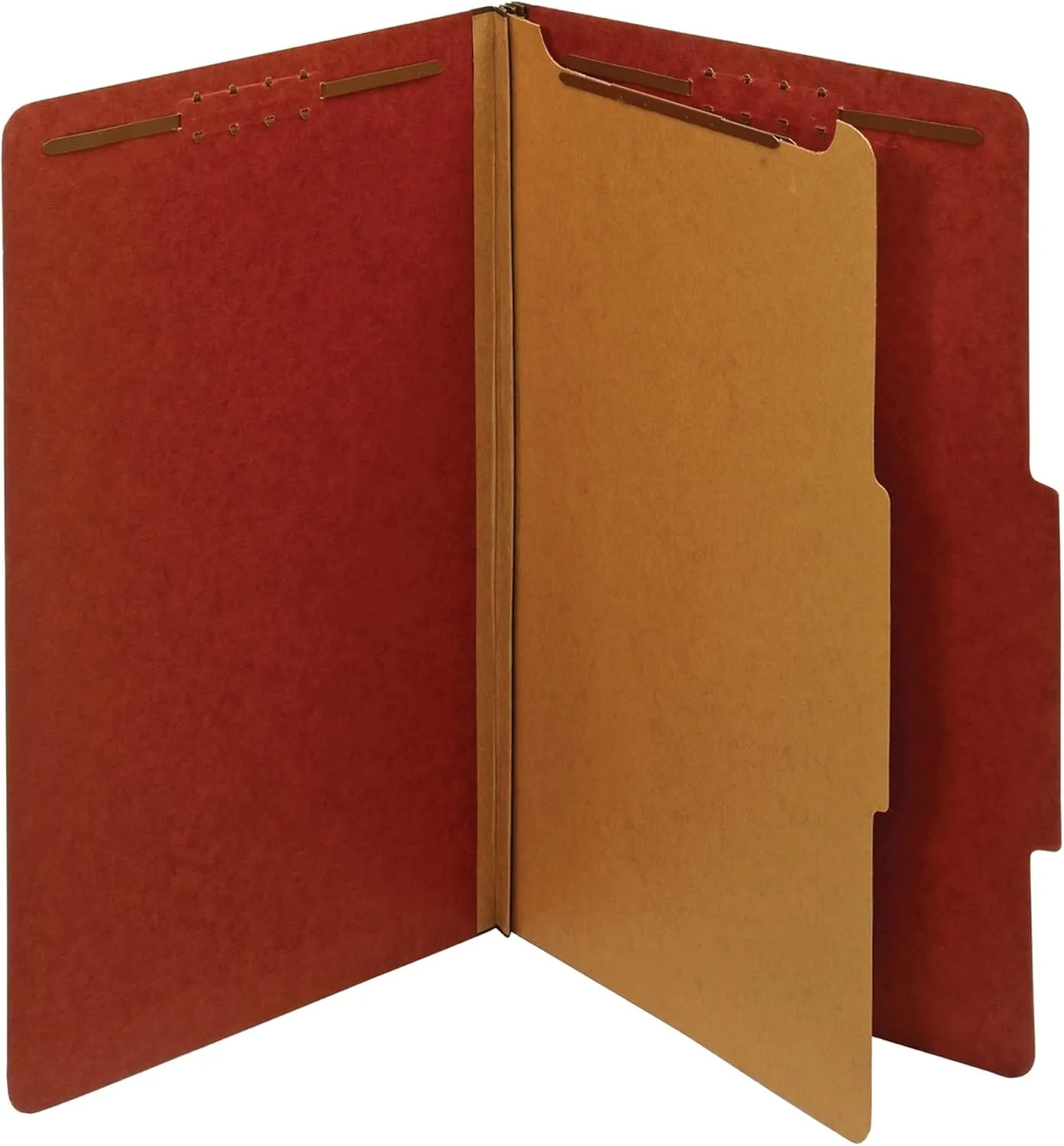 Office Depot 100% Recycled Classification Folders, 1 Divider, 1 3/4in. Expansion, Legal Size, Red, Box of 10, OD28775R