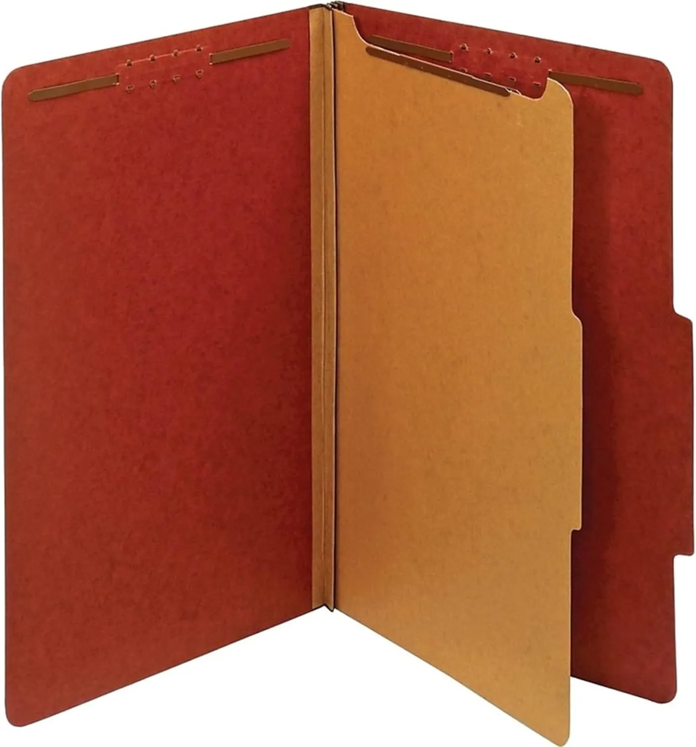 Office Depot 100% Recycled Classification Folders, 1 Divider, 1 3/4in. Expansion, Legal Size, Red, Box of 10, OD28775R