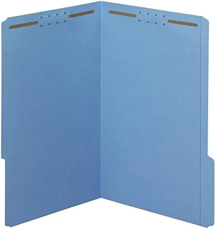 Office Depot Color Fastener File Folders, Legal Size, Blue, Pack Of 50, OD27040