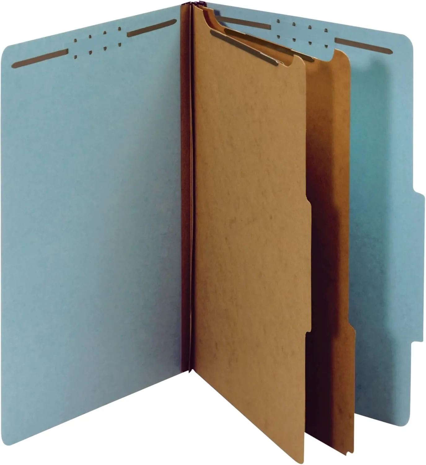 Office Depot Pressboard Expanding File Folders, 2 1/2" Expansion, Legal Size, 100% Recycled, Blue, Pack of 5
