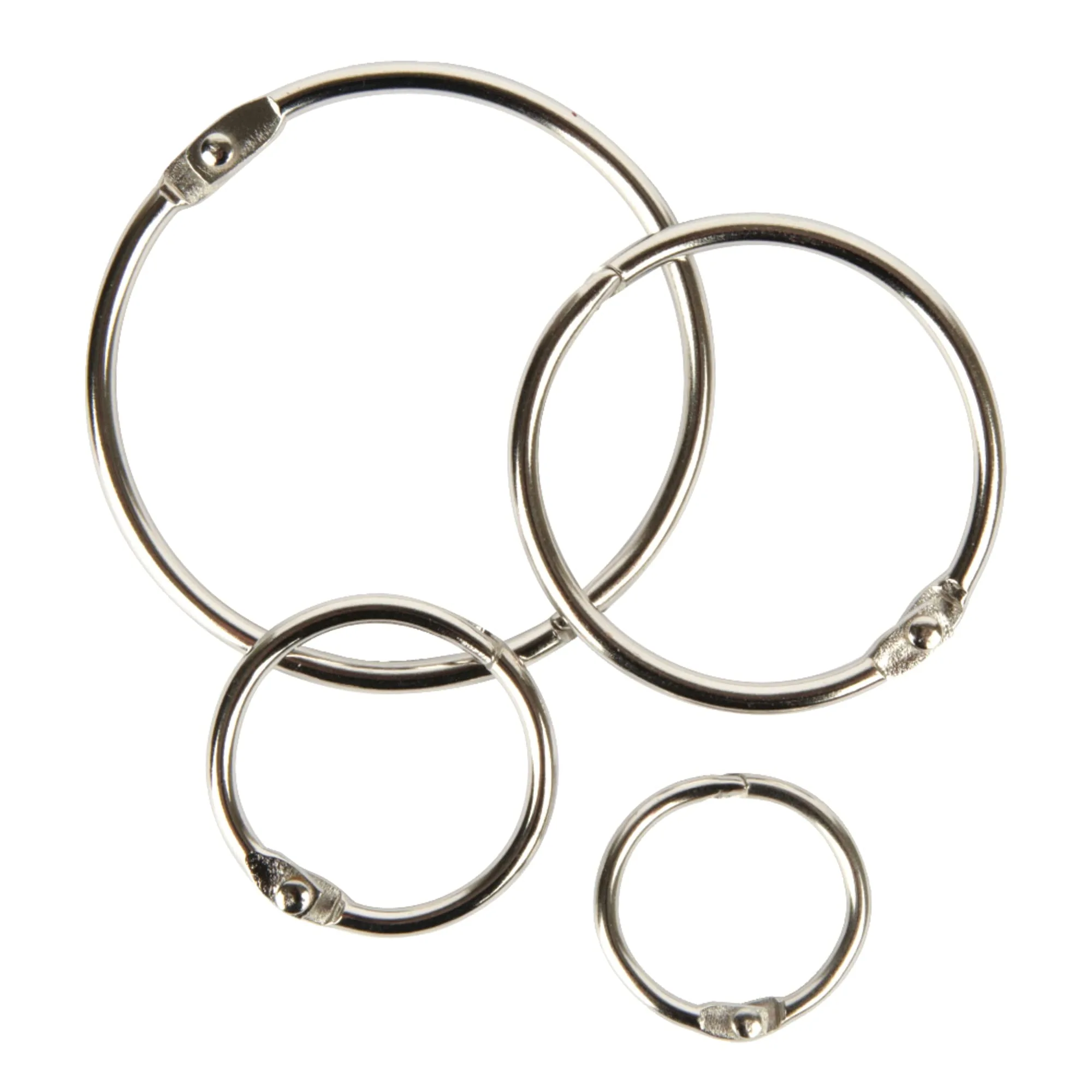 Office Depot® Brand Loose-Leaf Rings, Assorted Sizes, Pack Of 20