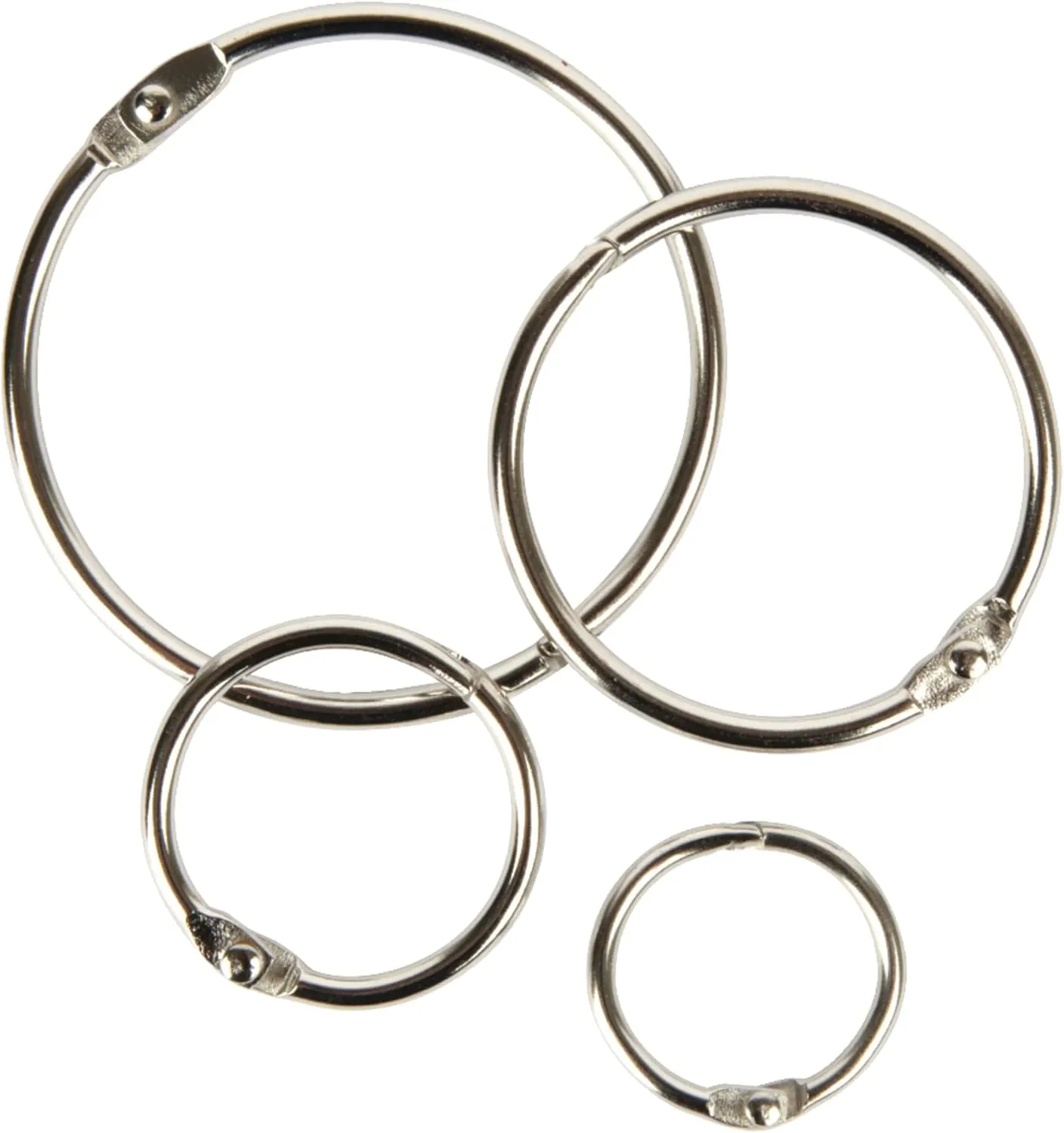 Office Depot® Brand Loose-Leaf Rings, Assorted Sizes, Pack Of 20
