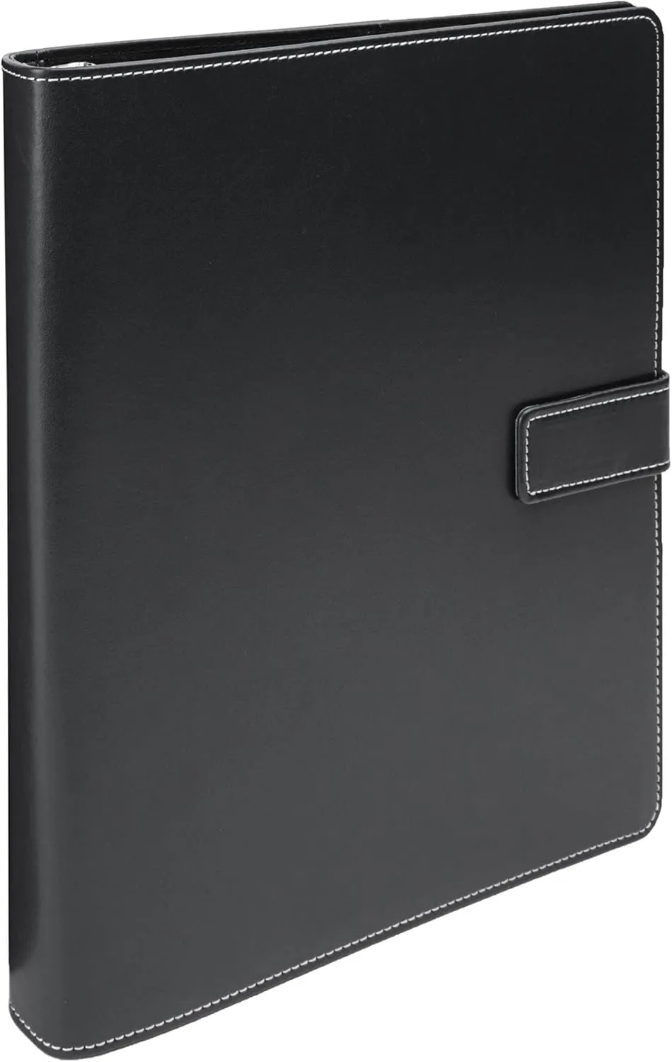 Office Depot Classic-Style Magnetic-Strap Binder, 1.5in Round Rings, Black