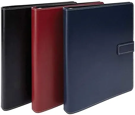 Office Depot Classic-Style Magnetic-Strap Binder, 1.5in Round Rings, Black
