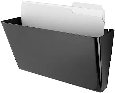 Office Depot Magnetic Wall Pocket - Letter Size, Black