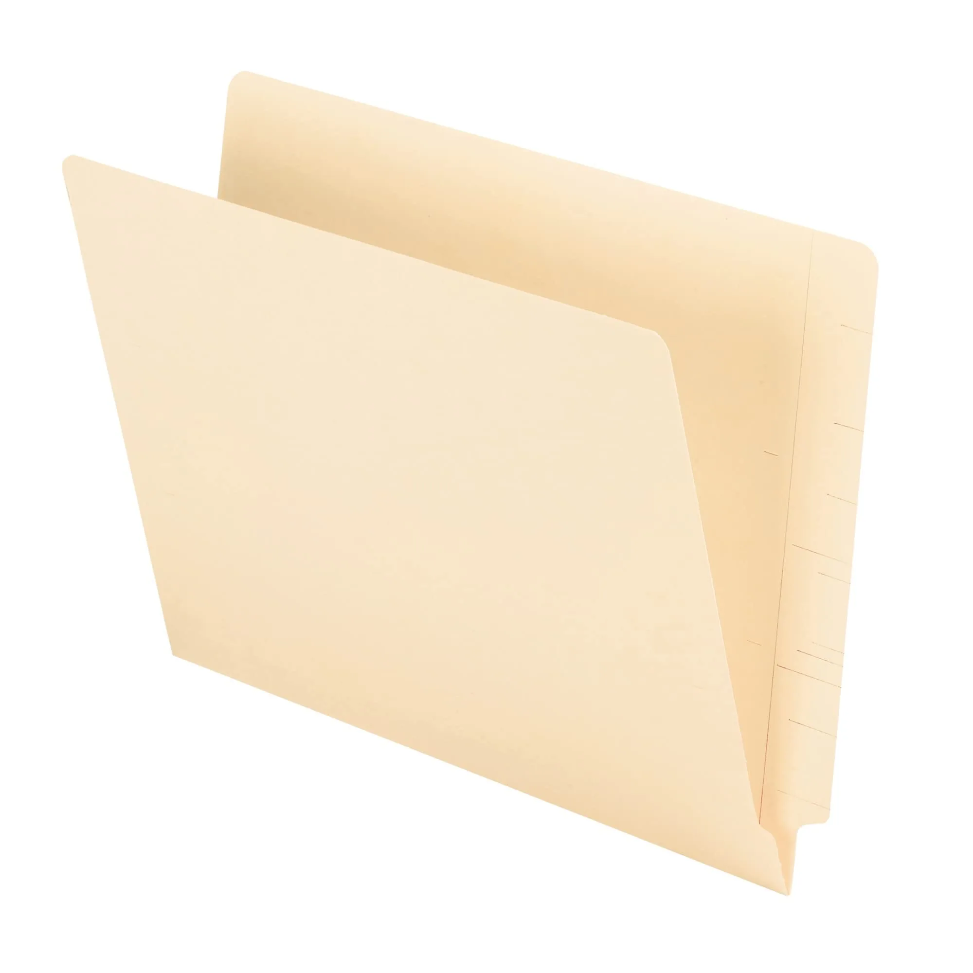 Office Depot® Brand 2-Ply End-Tab Folders, Letter Size, Straight-Cut Tabs, Manila, Box of 100