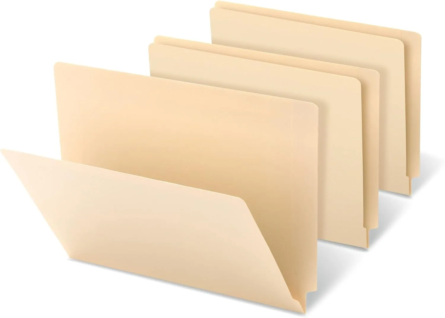 Office Depot® Brand 2-Ply End-Tab Folders, Letter Size, Straight-Cut Tabs, Manila, Box of 100