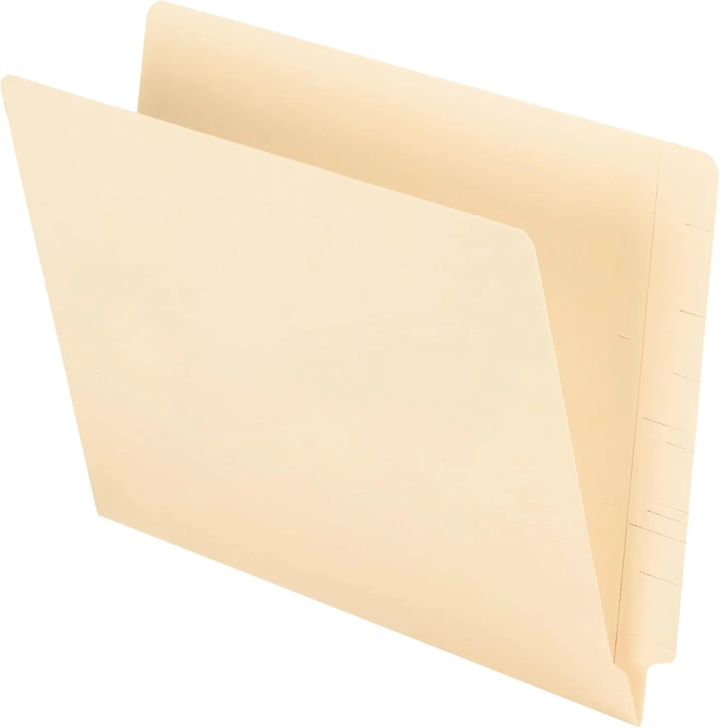 Office Depot® Brand 2-Ply End-Tab Folders, Letter Size, Straight-Cut Tabs, Manila, Box of 100
