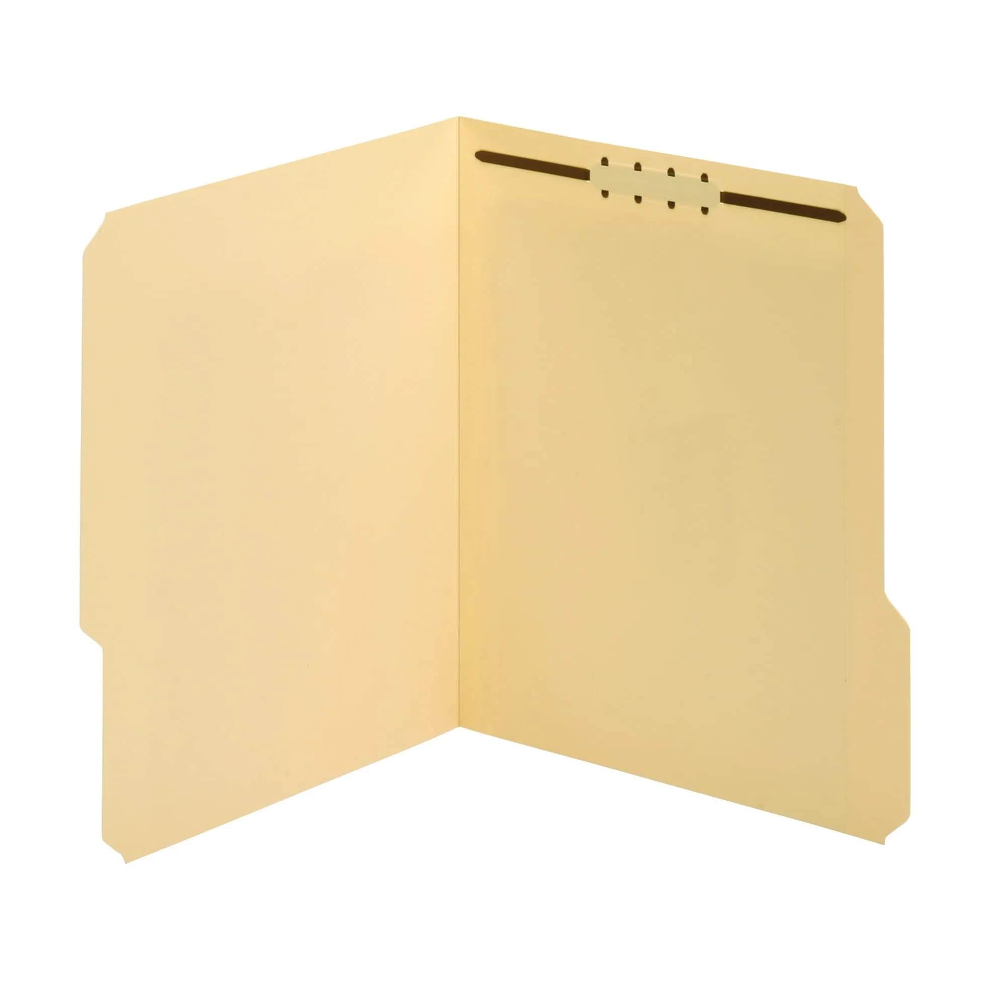 Office Depot Manila Fastener Folders, 1 Fastener, 1/3 Tab Cut Assorted, Letter Size, Box of 50, ODFM210
