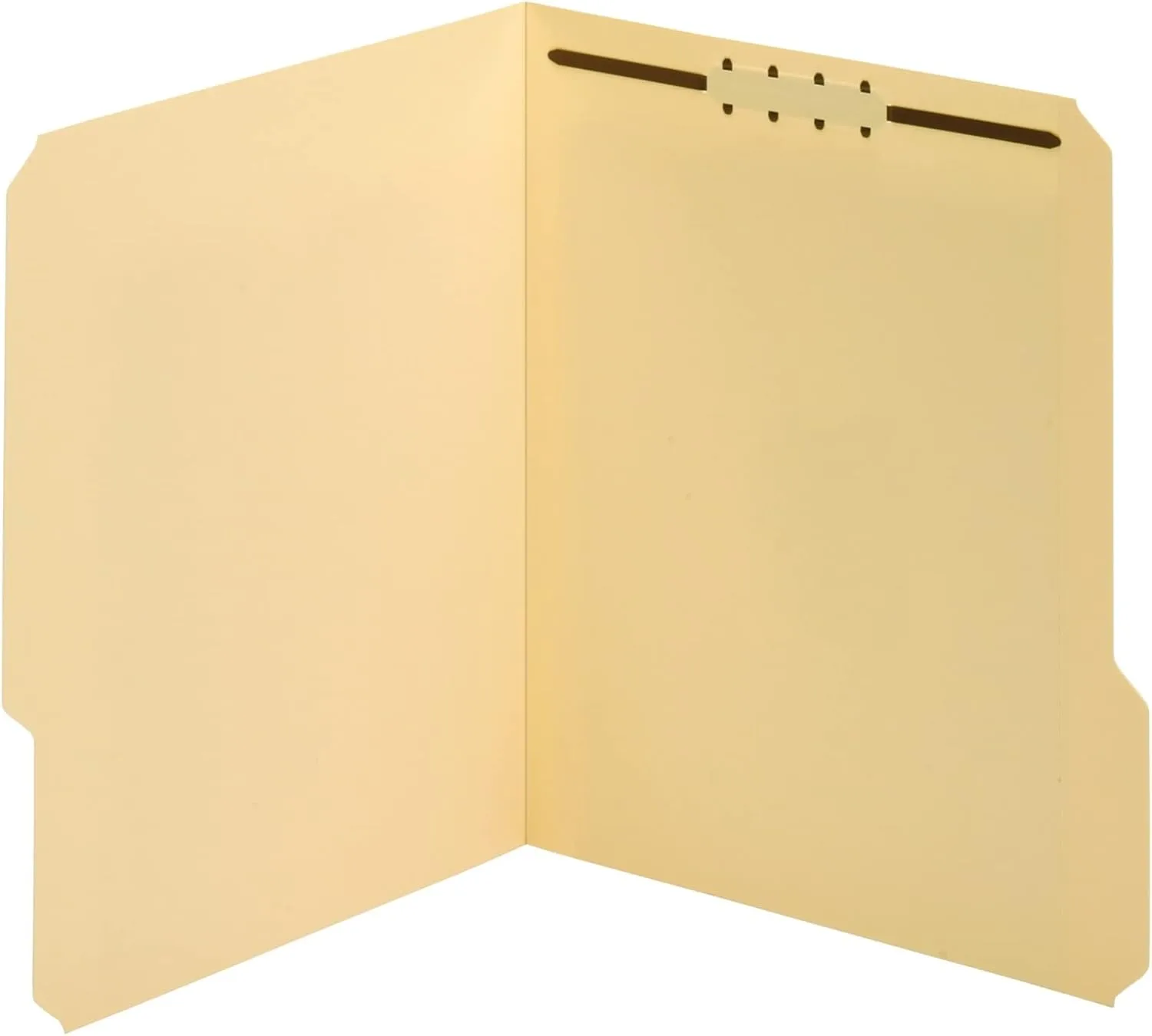 Office Depot Manila Fastener Folders, 1 Fastener, 1/3 Tab Cut Assorted, Letter Size, Box of 50, ODFM210