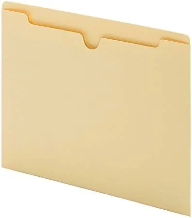Office Depot Double-Top Flat File Jackets, Letter Size, Manila, Pack of 25