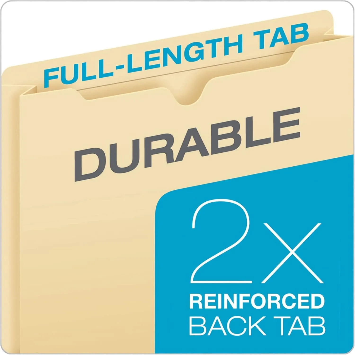 Office Depot Manila Double-Top File Jackets, 2in Expansion, Letter Size, Pack of 25