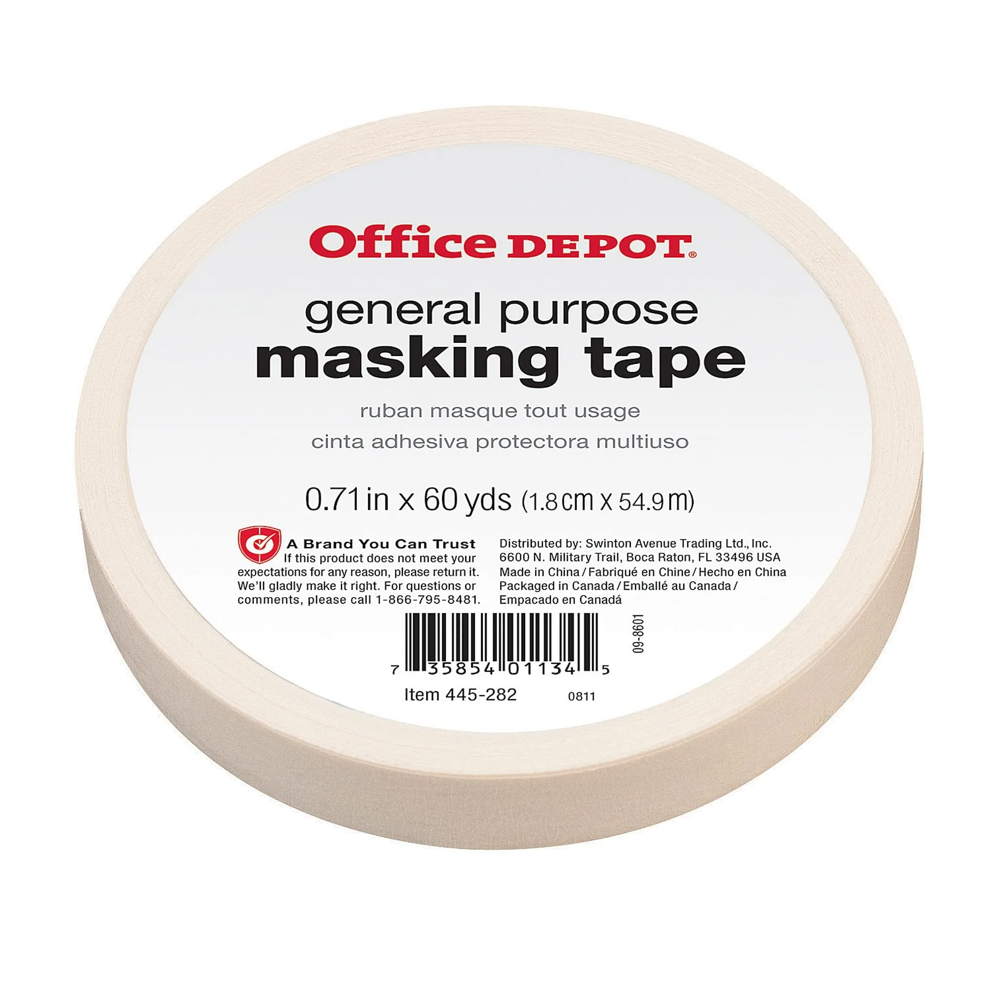 Office Depot General-Purpose Masking Tape, 3/4 in x 60 yd