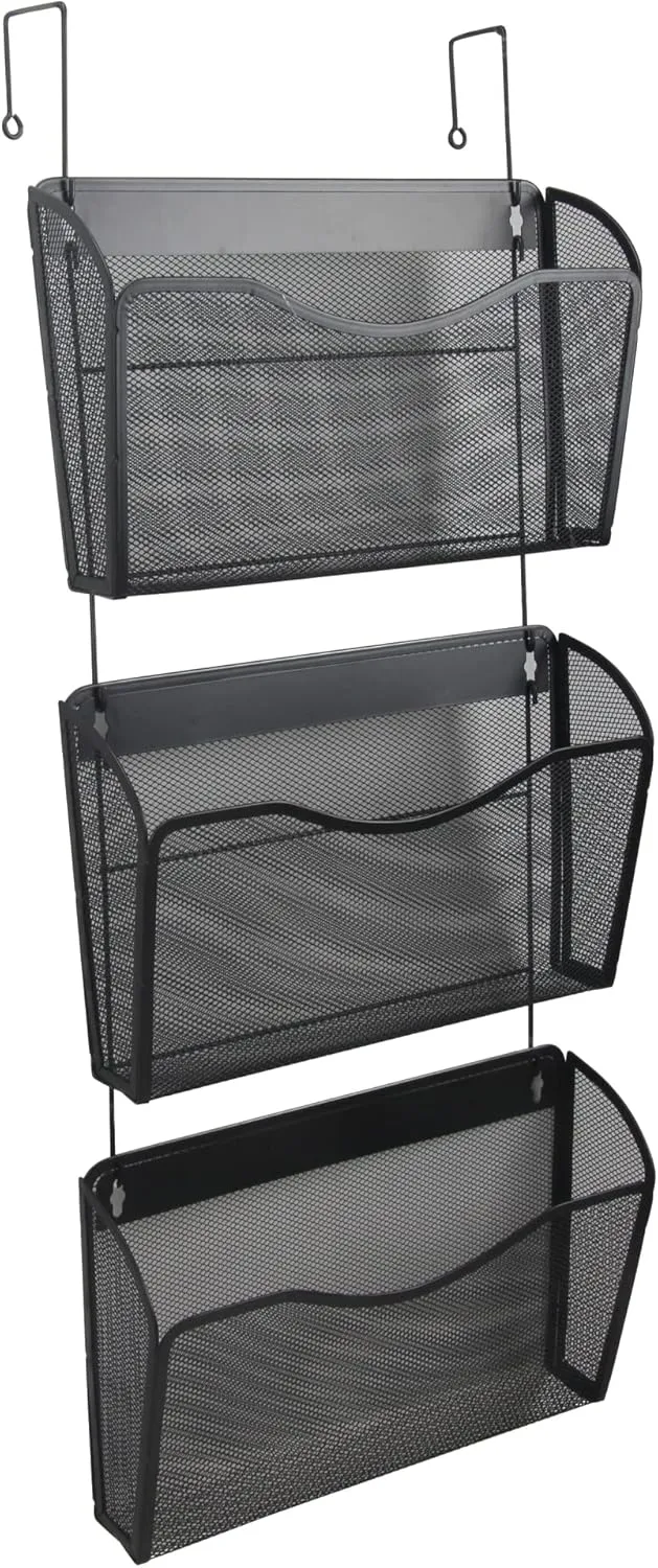 Office Depot® Brand Mesh Hanging Wall Files, Black, Pack Of 3 Files