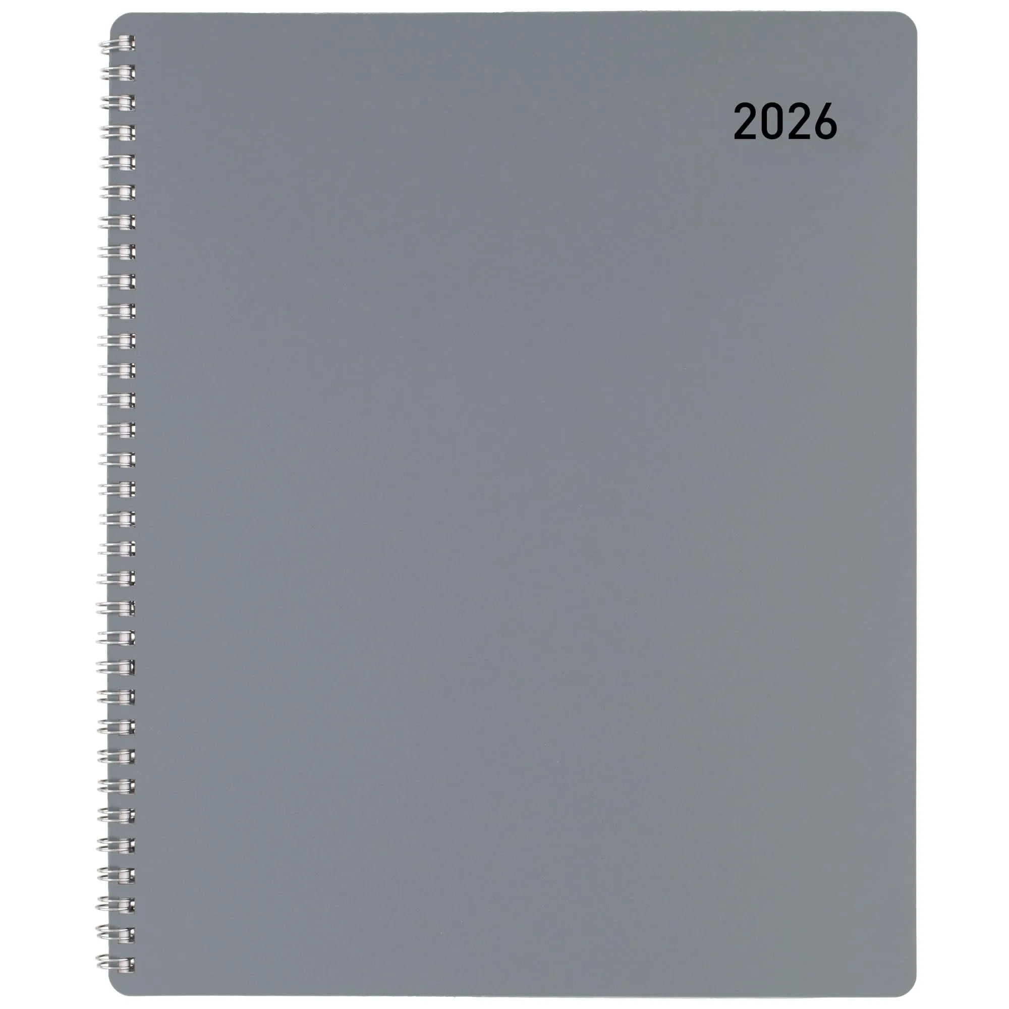 Office Depot Brand Monthly Planner, 8 1/2" x 11", Silver, January 2026 to December 2026, OD00163026