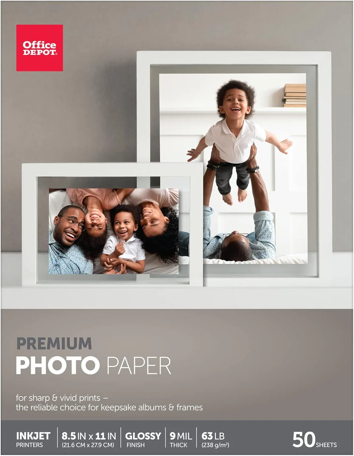Office Depot Premium Photo Paper, Gloss, 8.5 x 11 in, 9 Mil, 50 Sheets
