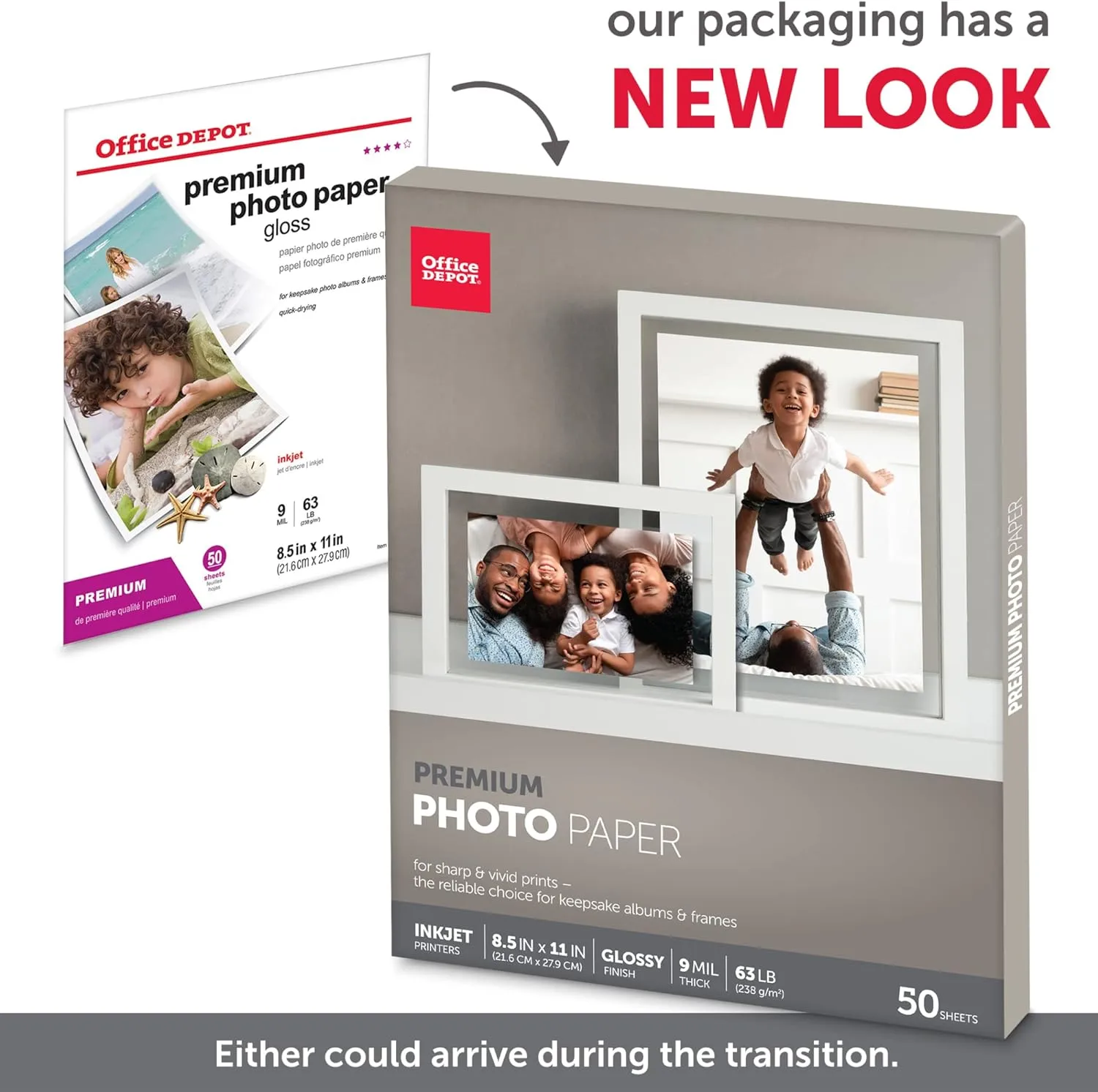 Office Depot Premium Photo Paper, Gloss, 8.5 x 11 in, 9 Mil, 50 Sheets