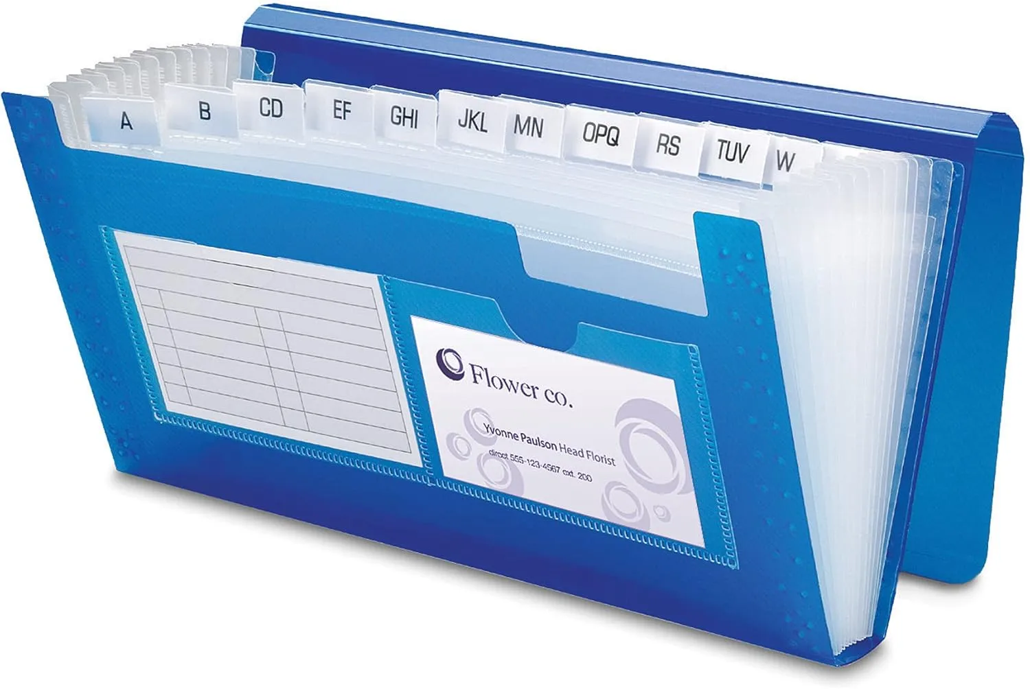Office Depot® Brand Poly 13-Pocket File, Check Size, Blue