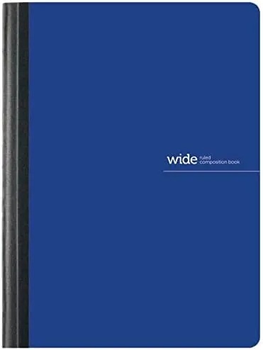 Office Depot® Brand Poly Composition Book, 7 1/2" x 9 3/4", Wide Ruled, 160 Pages (80 Sheets), Blue