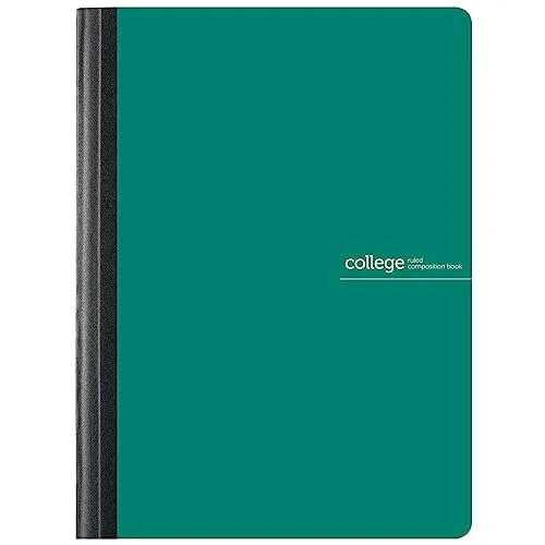 Office Depot® Brand Poly Composition Book, 7 1/2" x 9 3/4", College Ruled, 160 Pages (80 Sheets), Green