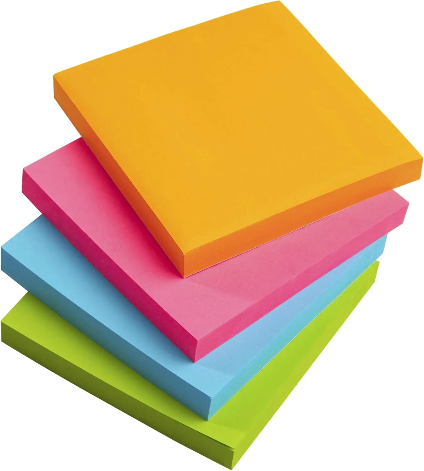 Office Depot Brand Pop Up Sticky Notes with Storage Tray, 3 x 3 in, Assorted Vivid Colors, 100 Sheets Per Pad, Pack of 24