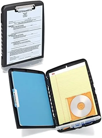 Office Depot Portable Clipboard Storage Box, Letter Size, Charcoal