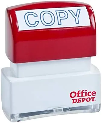 Office Depot Pre-Inked Message Stamp, "Copy", Blue, 035564